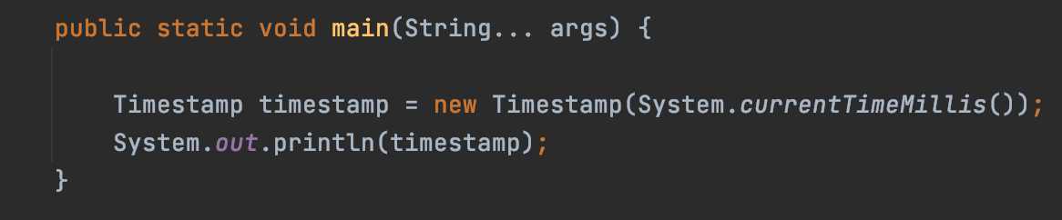 Java Get Timestamp example